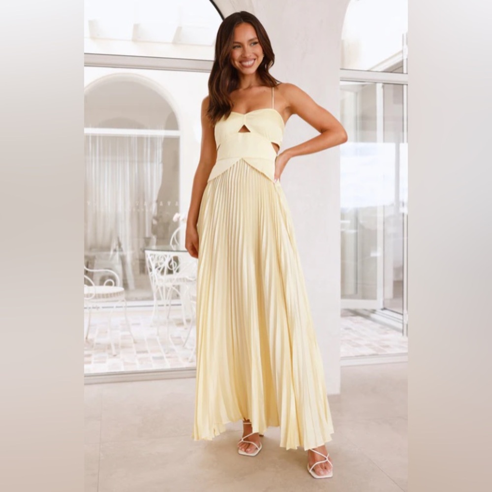 Hello Molly Sunny Spell Maxi Dress - YELLOW Size S